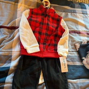New Carters boys, three-piece set shirt, vest, and pants